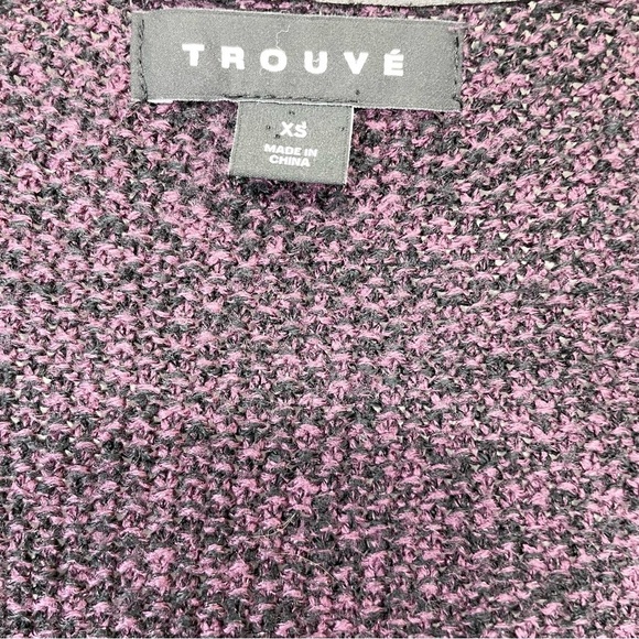 Trouve – Purple and Black Zip Up Knit Jacket – SZ XS Business Career - Picture 10 of 11